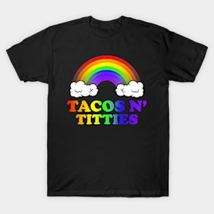 Tacos And Titties Pocket Lgbt Gay Pride Lesbian Lgbtq T-Shirt